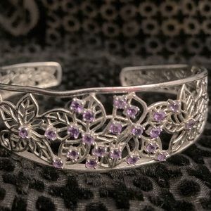 Lovely Sterling Silver and Amethyst cuff from Kay Jewelers